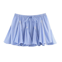 Striped Ruffled Mini Skirt