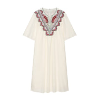Paloma Embroidered Cotton Midi Dress