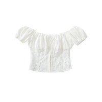 Amour Provence Floral Textured Cotton and Lace Patchwork Skirt Set