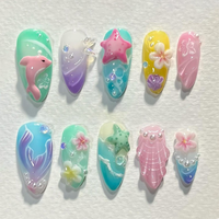 3D Dolphin & Starfish Tropical Nail