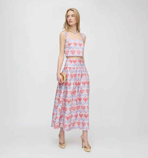 French Retro Romantic Floral Two-Piece Set