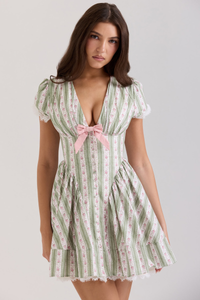 Romantic Cottagecore Floral Mini Dress