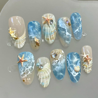 Luxury Ocean Shell Press-On Nails