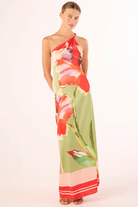 Floral One-Shoulder Maxi Dress