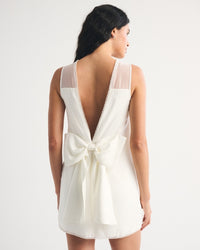 Open Back Statement Bow Mini Dress