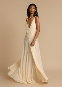Embellished V-Neck Maxi Dress