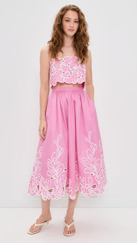Eyelet-Embroidered Co-ord Set