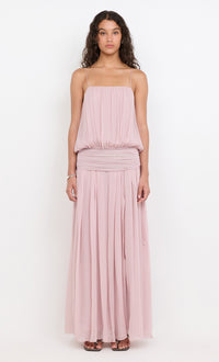 Ethereal Blouson Draped Maxi Dress