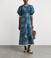 Whimsical Ocean Narrative Maxi Dress