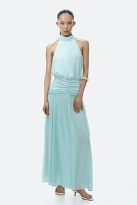 Effortless Pleated-Waist Summer Maxi Dress