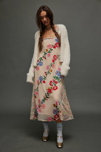 Romantic Meadow Floral Midi Dress
