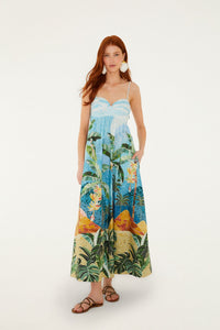 Tropical Tessellated Resort Maxi Dress