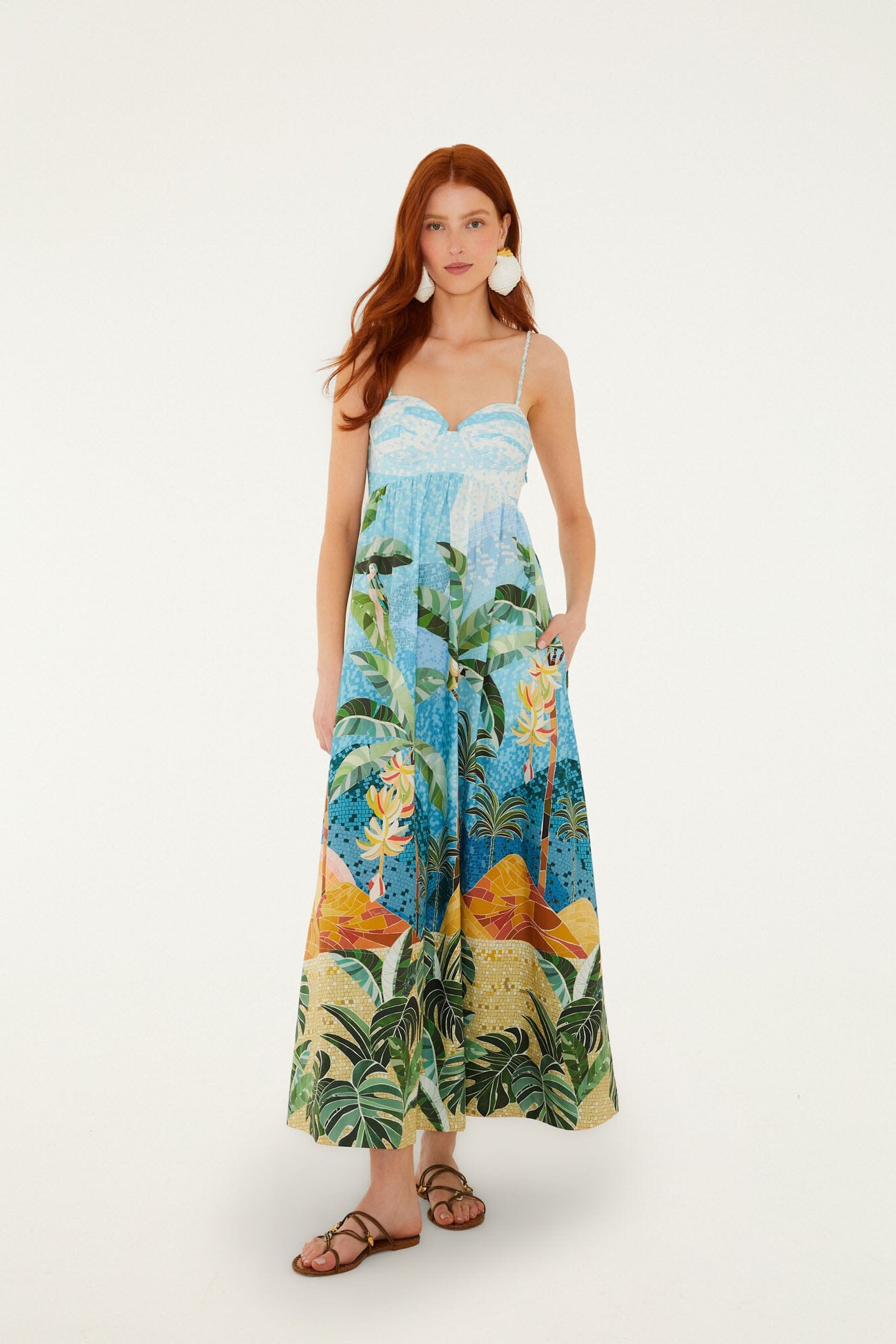 Sweetheart Maxi Dress. Flattering sweetheart neckline, and a breezy silhouette, this ultimate statement piece for a sophisticated and colorful summer escape.