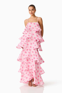 Romantic Ruffled Layered Vacation Maxi Dress
