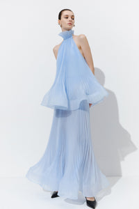 Ethereal Pleated High-Neck Resort Set