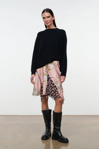 Floral Asymmetrical Midi Skirt