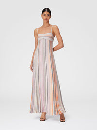 Ethereal Pastel Metallic Resort Maxi Dress