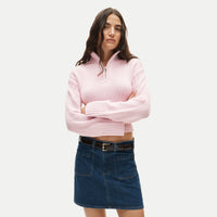 Romantic Soft-Pink Athletic-Chic Sweater