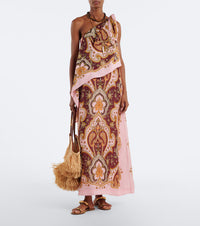 Romantic Baroque Paisley Statement Maxi Dress