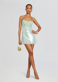 Ethereal Sparkle Resort Slip Mini Dress