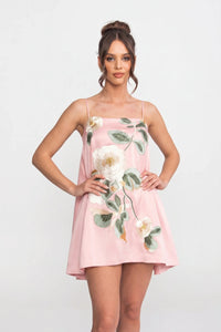Chic Square-Neck Floral Vacation Dress