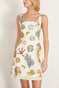 Ethereal Seashell Resort Shift Mini Dress
