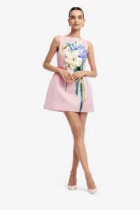 Ethereal Floral Embroidered Resort Shift Dress