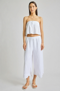 White Smocked Strapless Set
